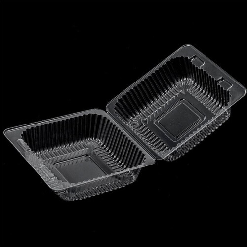 300Pcs Single Individual Cake Slice Boxes Dessert Containers Cheesecake Boxes Stackable Square Boxes Clear Food Boxes 2