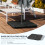 Outsunny Base para Sombrilla Negro 103 x 103 x 8.3 cm 2