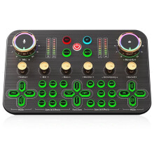 K600 Gaming-Audiomixer, Streaming-Audiomixer mit XLR-Mikrofonanschluss, Live-Soundkarte