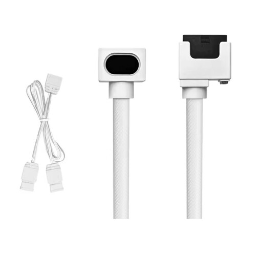 8PIN CPU Power Extension Cable 90 Degree Right Angle Connector for / Motherboard Sync White 1