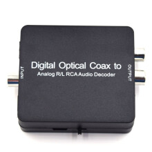 PCM DAC Digital to Analog Audio Converter Coaxial Optical Toslink to RCA L/R Adapter with 192kHz SPDIF Input for TV PS5