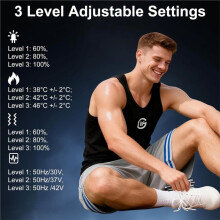 Raspador Muscular Calentado para Masaje Corporal Completo, Relajación y Cuidado de la Piel con Luz, 4 Modos, 3 Niveles B