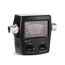 -40 Power SWR Power Meter Standing Wave Meter 140/430mHz 200W UV-Band Dual-Segment SWR Meter for Walkie Talkie