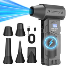 [2026 Nuevo] Ventilador de Chorro Inalámbrico con Motor Sin Escobillas, Turbo, Soplador de Aire para Limpieza de Automóviles con Pantalla Digital