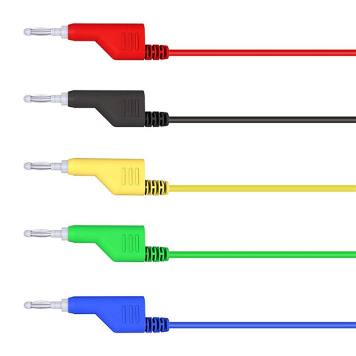 10PCS Stackable Banana to Banana Plug Test Leads Soft Electrical Test Cable Wire 3.3Ft/1M for Multimeter 1000V 15A 2
