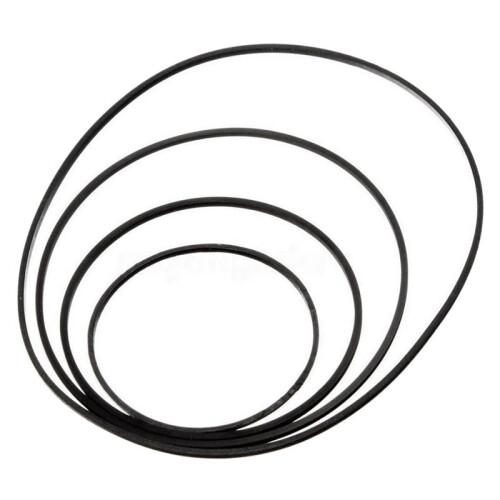 100PCS Universal Mix Cassette Tape Machine Belts Assorted Common Flat Rubber Belt for Recorders CD DVD Drive 2