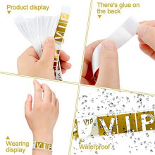 2500 Pcs VIP Wristbands  Event Bracelets Personalized Party Wrist Bands Colored Waterproof Armband
