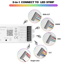 2X WB5 RF WiFi  LED Strip Controller RGB CCT RGBW 5In1 Dimbar DC12-24V Lights Controller för  Life APP