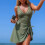 Quick Drying Design Swimsuit Nylon Texture Comfortable-p blue M 5