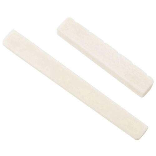 4X White Guitar Parts 6 String Classical Guitar Bone Bridge Saddle and Nut Set 1