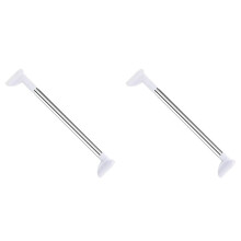 2X Punch-Free Telescopic Clothing Rod Extendable Stainless Iron Curtain Pole Easy Installation for Diy Space