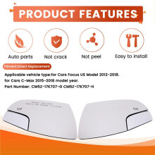 Left + Right Heating Rearview Mirror Replacement Wing Mirror CM5Z-17K707-G CM5Z-17K707-H for Focus C-Max