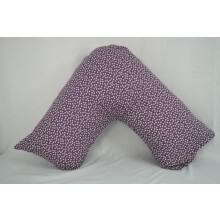 (Pattern #06) Hollow Fiber V Pillow with Free Printed V Pillowcase for Maternity Nursing Back Neck & Shoulder Support In different Colours