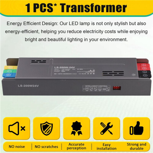 LED Slow- en Slow-Off Lamp met Transformator LED Voeding Verlichting Transformator Dim Driver Voeding 24v200W 1
