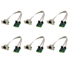 6X Adaptador Ethernet M.2 A+E 2.5G 2.5G/1G/100M Multi-Gigabit M.2 Tarjeta de Red 8125B COM