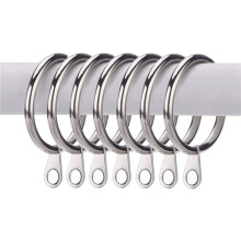 200 Pcs Metal Curtain Ring for Curtains and Poles,Dangling Sliding Eyelet Ring 32 mm Inner Diameter (Silver)