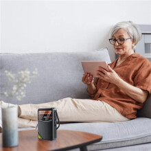 2X Taschenradio Tragbares -Vollbandradio AM/FM/SW-Radio mit Wiederaufladbarem Akku, Kopfhörer-Miniradio für Alte,A