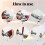 Drainage Cleaner Combination Cutter  Set Automatic  Locking  Suitable for Pipe Dredging Machine 14-Piece Set 2