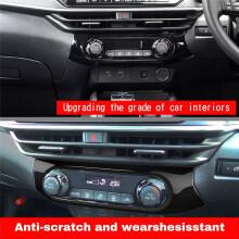 Car Air Conditioning Button Panel Cover Trim Interior Accessories for Note E13 AURA 2021-2024 Black RHD
