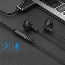 2X USB to 3.5mm Headphone Jack Audio Adapter,External Stereo Sound Card for PC, Laptop,for PS4 (0.6 Feet,Black)