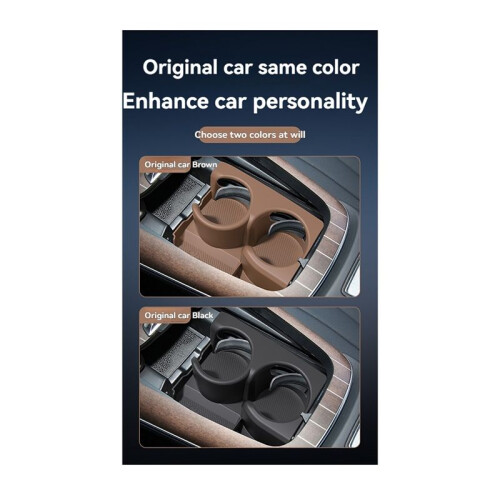 Porta Bicchiere D'Acqua per Console Centrale Auto Copertura Protettiva per Bicchiere Auto per - E300L E260L 2024 Marrone 1