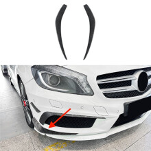 Car Front Bumper Lower Splitter Spoiler Fog Lamp Spoiler Trim for - A Class W176 AMG 2013-2015 A