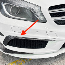 Car Front Bumper Lip Splitter Spoiler Fog Lamp Spoiler Cover Trim for - A Class W176 AMG 2013-2015 A