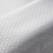 EuroShowers Diamond White Shower Curtain with Weighted Hem - 295x200cm