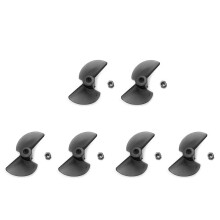 6Pcs FT012-9 Rudder Tail Propeller 2 Blades Propeller for Feilun FT012 2.4G Brushless RC Boat Spare Parts Accessories