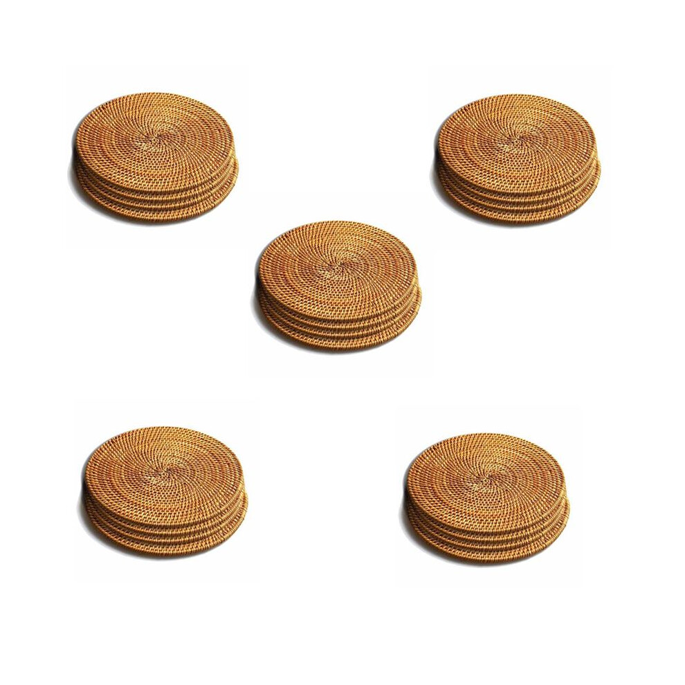 20 Pcs Rattan Trivets For Hot Dishes-Insulated Hot Pads,Durable Pot Holder For Table,Heat Resistant Mats For Kitchen 6031417199784