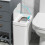 15L Auto Motion Sensor Rubbish Can Automatic Trash Bin Waterproof Quiet Wastebasket Rechargeable for Kitchen Bathroom B 3