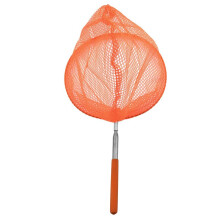 5X Outdoor Catching Catching Butterfly Net Fishing Net Bag Stainless Steel Telescopic Fishing Net Tool Net-Orange