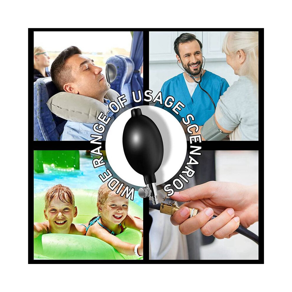 12 Pieces Blood Pressure Bulb Replacement Inflation Bulb Pump Adjustable Hand Squeeze Pump Manual Sphygmomanometer Bulb