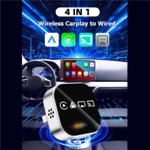 4in1 Wireless CarPlay AI Box Airplay/Mirror Link/Android Auto/Carplay USB Dongle Adapter Car Intelligent System B