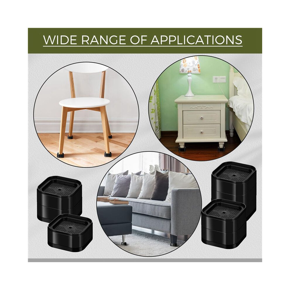 Furniture Risers Adjustable Bed Risers 1.38In Stackable Heavy Duty Bed Lifts Risers Square Bed Raising Blocks 32 Pcs 4712502029453