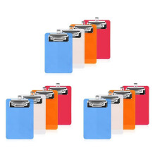 Presse-Papiers 4 Pouces X 6 Pouces, 12 PièCes Petits Presse-Papiers, Presse-Papiers Bloc-Notes, Presse-Papiers en Plastique de Poche de Taille
