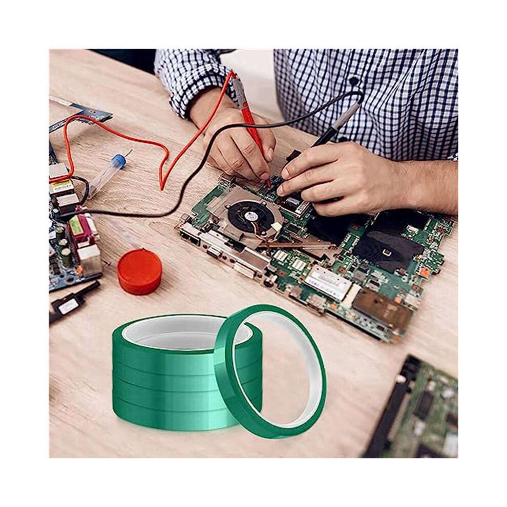 High Temperature Tape Heat Resistant Tape Heat Transfer Tape For Sublimation No Residue 10Mm X 33M 108Ft (Green-10 Roll) 6032266505795