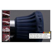 2X Fire Hose Nozzle for Garden Hose, Heavy Duty Fireman Style Garden Hose Nozzles, Leak Proof & Adjustable Water Nozzle