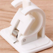 10 PCS Self Adhesive Hooks Rod Bracket Towel Curtain Bracket Drapery Pole Hanging Rod Clip Wall Hooks