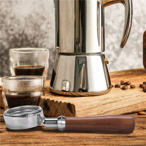 4pcs 58mm Stainless Steel Coffee Machine E61 No Base Filter Bracket Coffee Bottomless Handle Coffee Spoon 1