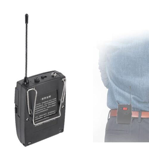 2X Wireless Microphone Set with -Wear + Lavalier Lapel Mics Transmitter Receiver UHF Frequency for Speech Teaching 1