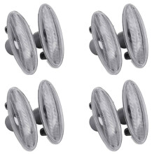 4X Luz de Marcador Lateral Do Carro para Pára-Choque Repetidor de Luz Indicador para Square Juke Leaf Note Micra March Juke Micra