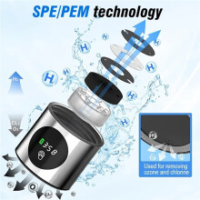 Performance Hydrogen Water Generator Bottle SPE+PEM Dual Chamber Lonizer + PPB& Display Electrolytic Hydrogen Water