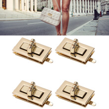 10 Sets Turn Lock Clasp Replacement Hardware for Luggage, Alloy, 2x3.5cm