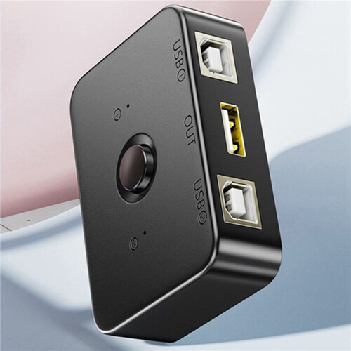 2X USB Printer Sharer Device 2  USB2.0 Selector Printer Sharing Peripheral for Printer USB Splitter Sharing Printer 1