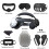For Meta Quest 3 Nine-Piece VR Storage Bag Set Headset, Controller, and Main Unit Silicone Protective Covers Black 2