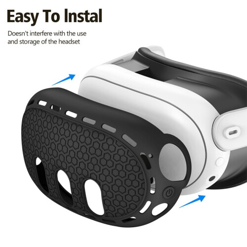 For Meta Quest 3 Nine-Piece VR Storage Bag Set Headset, Controller, and Main Unit Silicone Protective Covers Black 2