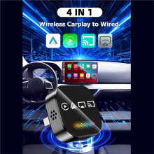 4in1 Wireless CarPlay AI Box Airplay/Mirror Link/Android Auto/Carplay USB Dongle Adapter Car Intelligent System A
