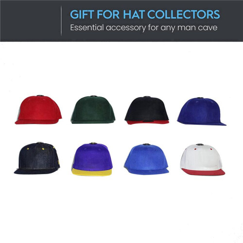 16Pcs Hat Hooks for Wall Hat Rack for Baseball Cap Hat Display Hat Hangers for Wall Black 2