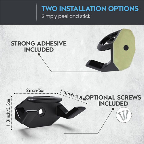 16Pcs Hat Hooks for Wall Hat Rack for Baseball Cap Hat Display Hat Hangers for Wall Black 2